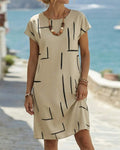 Abito Donna Estivo Casual Stampa Girocollo
