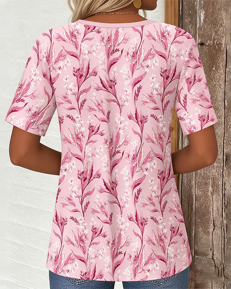 Blusa fresca con scollo a V