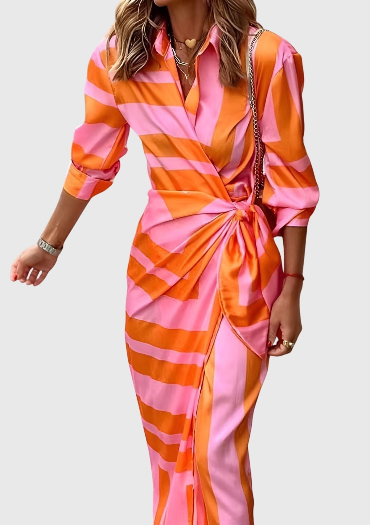 Everly | Abito Elegante Incrociato con Stampa