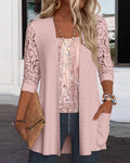 Top finto due pezzi con patchwork