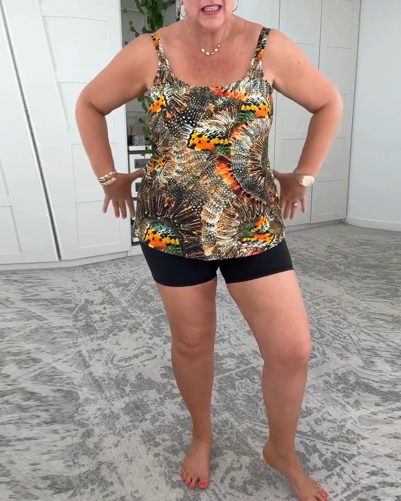 Costume Da Bagno Due Pezzi Stampa Boxer
