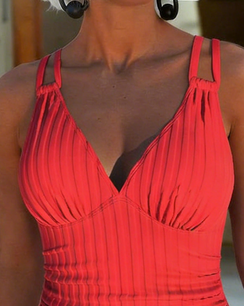 Costume da Bagno Intero Sgambato con Cut-Out