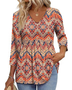 Blusa ampia a tre quarti casual