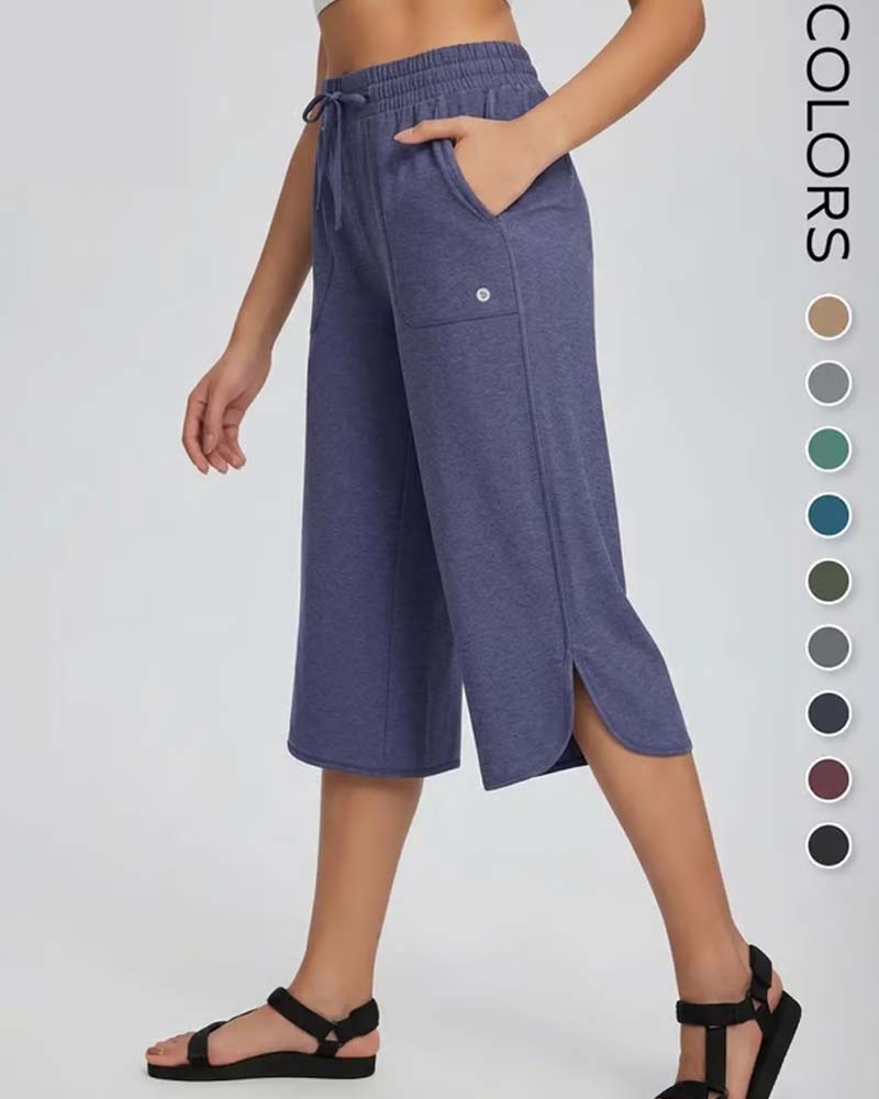 👖 Capri da donna a gamba larga per lo yoga
