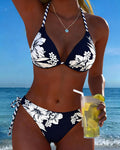 Bikini semplice sexy all'americana con scollo