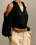 Camicia con spalle scoperte di tendenza