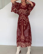 Abito boho con scollo a V ampio