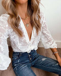 Camicia – Ricamata Abbottonata Protezione Solare