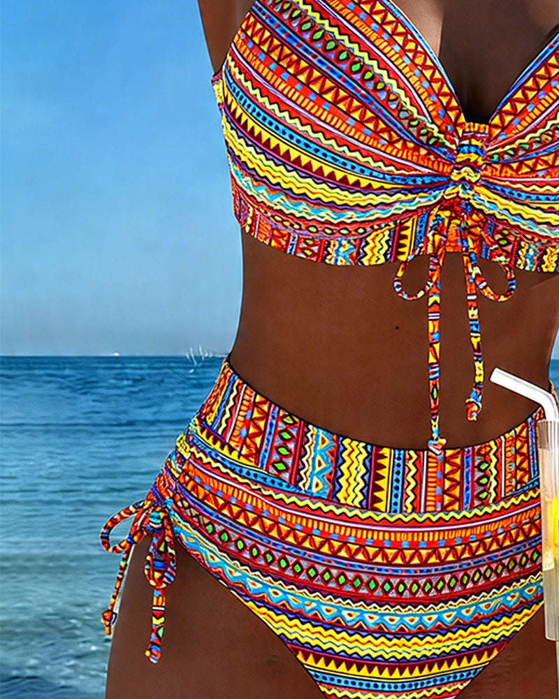 Bikini colorato stile etnico stampa sexy