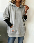 Felpa con cappuccio ampia e casual