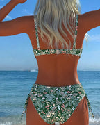 Bikini floreale-Separato perizoma