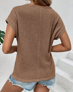 T-shirt Raglan in Maglia Traforata Traspirante