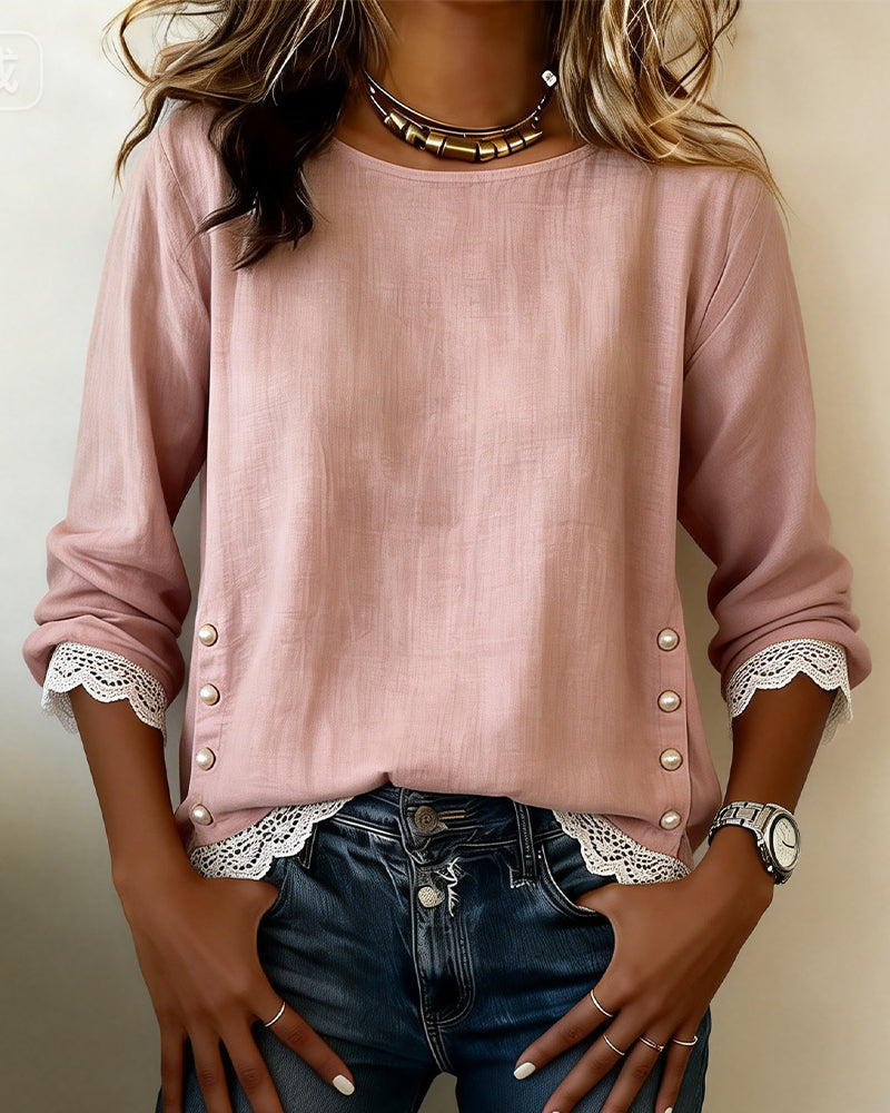Top scollato a V in pizzo