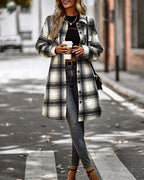 Camicia casual a quadri con taschino