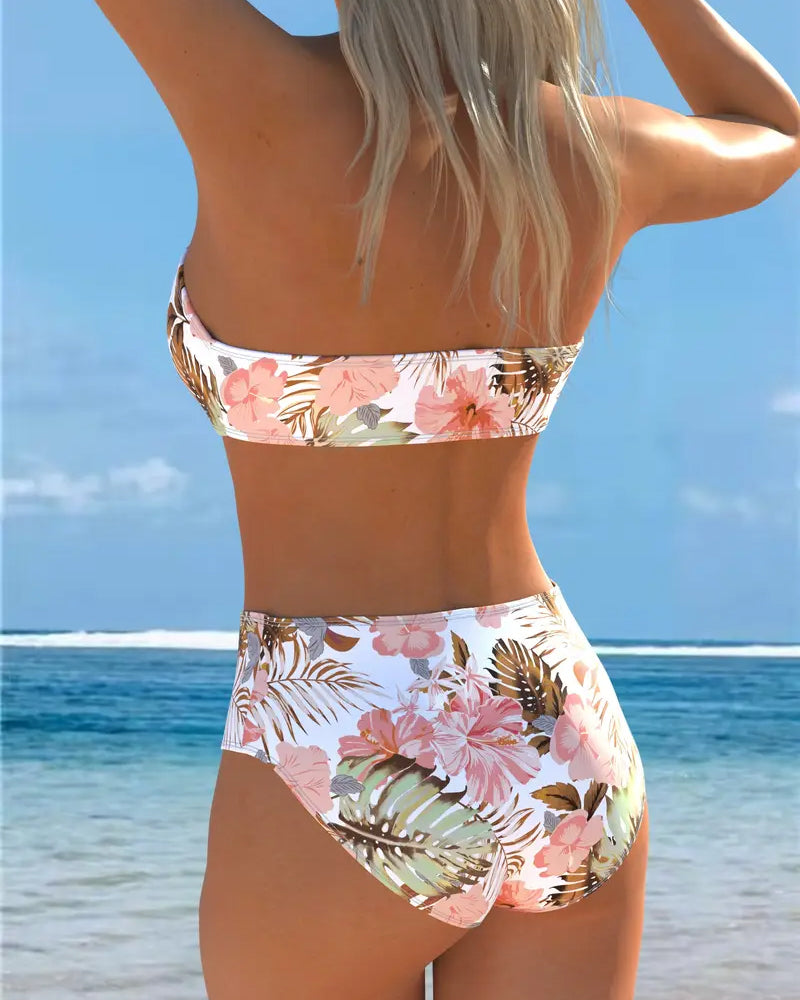Bikini a fascia stampato