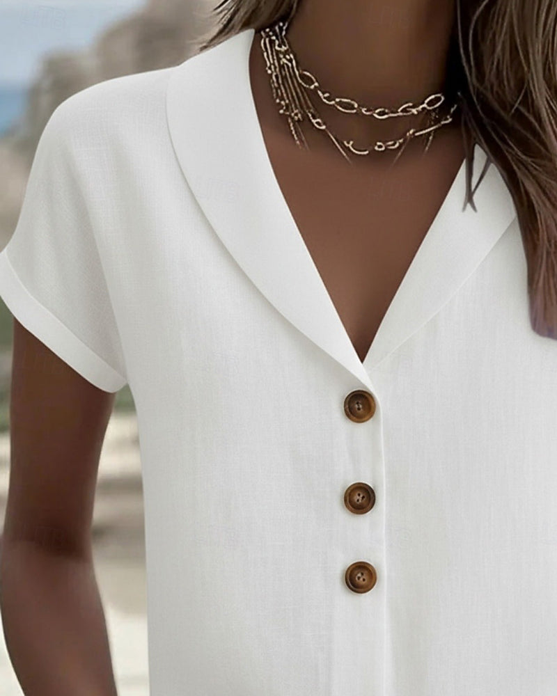 Camicia abbottonata con colletto e maniche corte