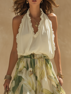 Lisandra | Completo fluente stampato giglio elegante