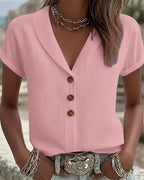 Camicia abbottonata con colletto e maniche corte
