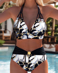 Bikini retrò stampato a due pezzi