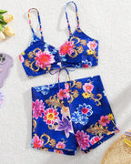 Bikini due pezzi con stampa floreale