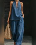 Set di jeans con cavezza colorata