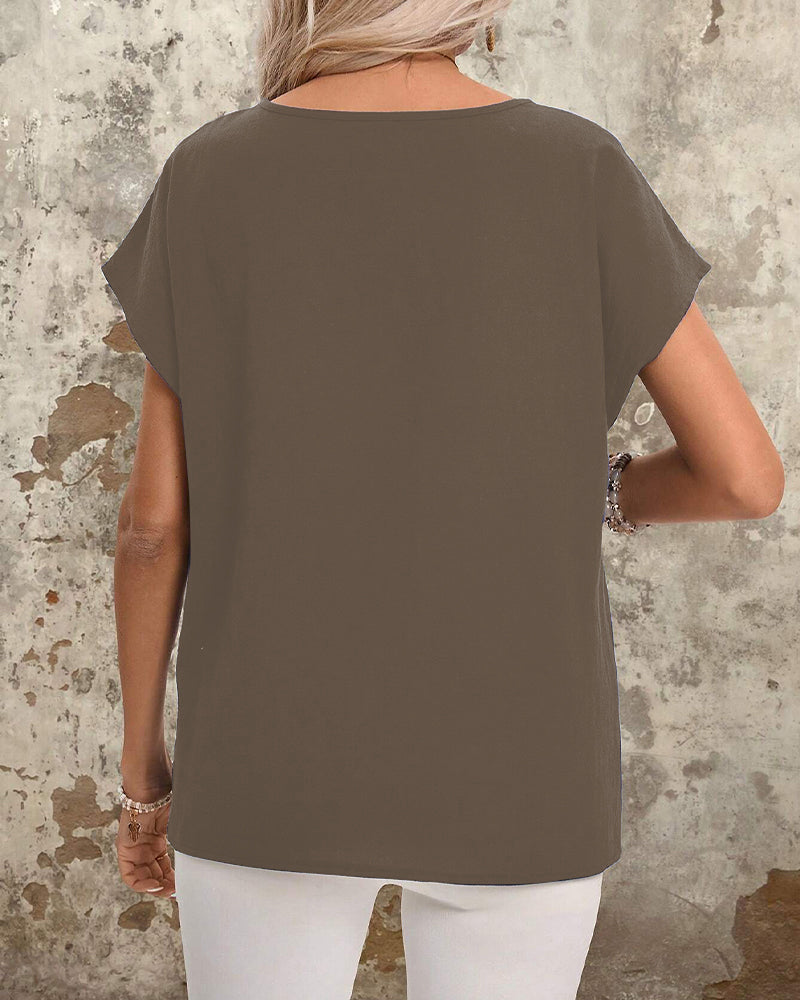 T-Shirt con stampa geometrica a righe
