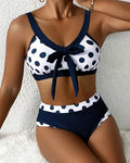 Bikini due pezzi a pois casual
