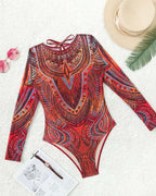 Costume da bagno intero a maniche lunghe con protezione solare