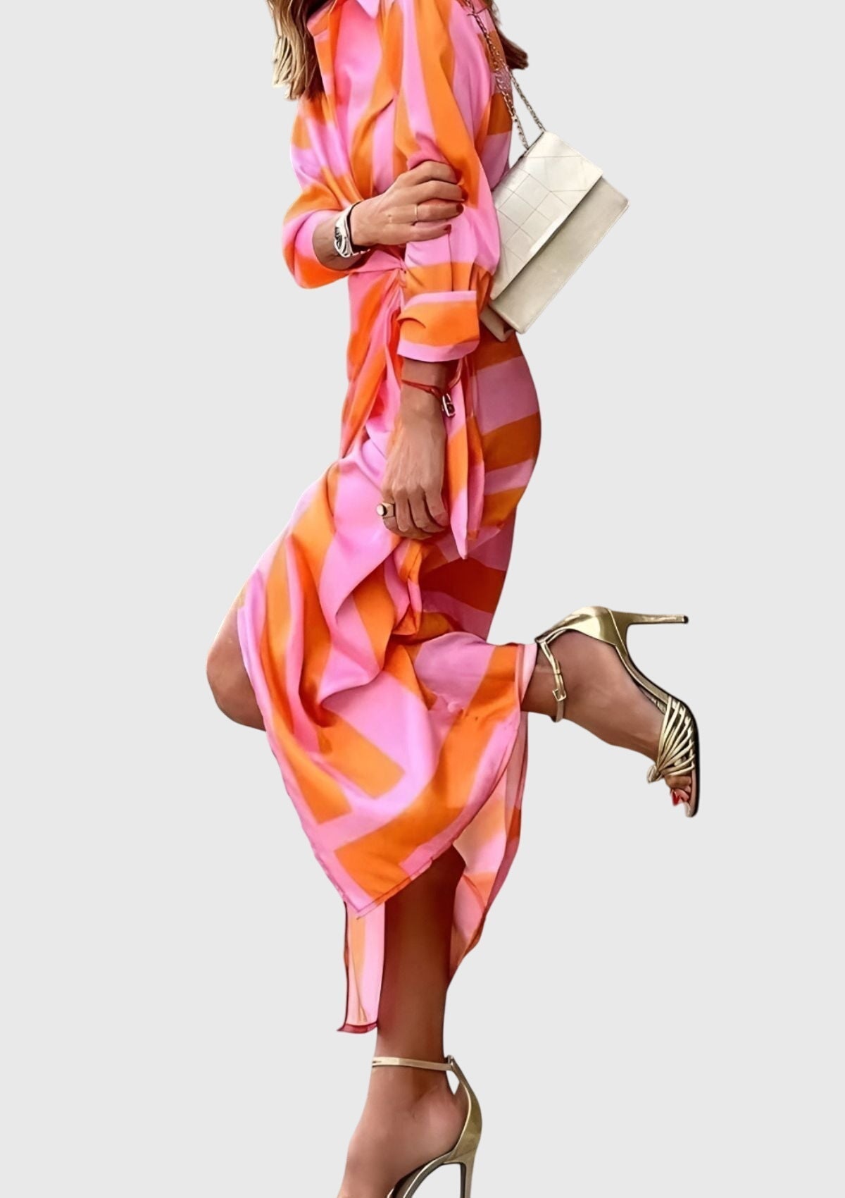 Everly | Abito Elegante Incrociato con Stampa
