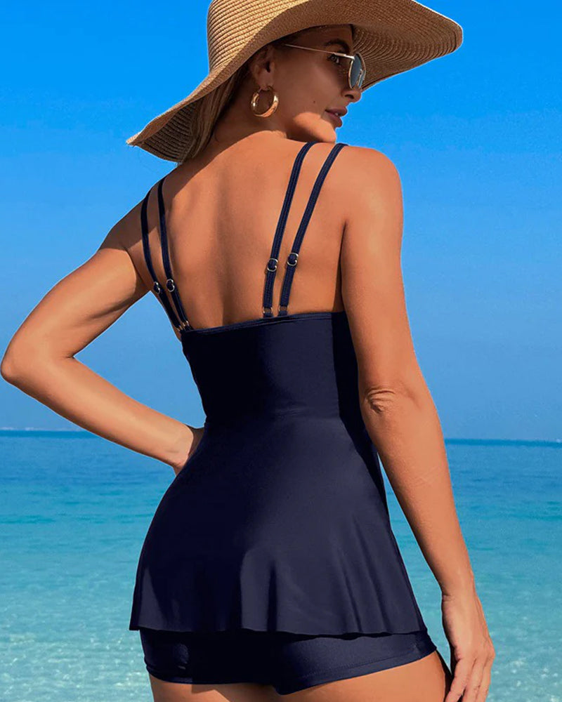 Tankini Sexy Trasparente con Inserti in Rete