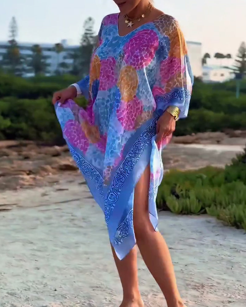 Pareo Stampato Resort Costume da Bagno