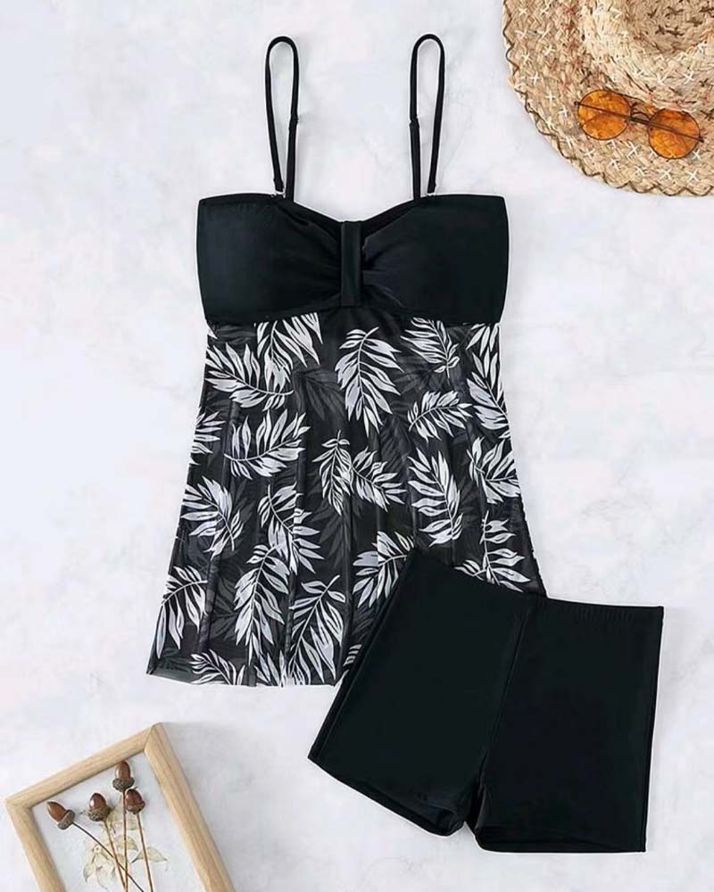 Tankini Sexy Stampa Rete