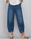 Pantalone in denim patchwork casual