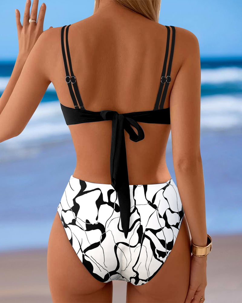 Bikini stampato sexy due pezzi