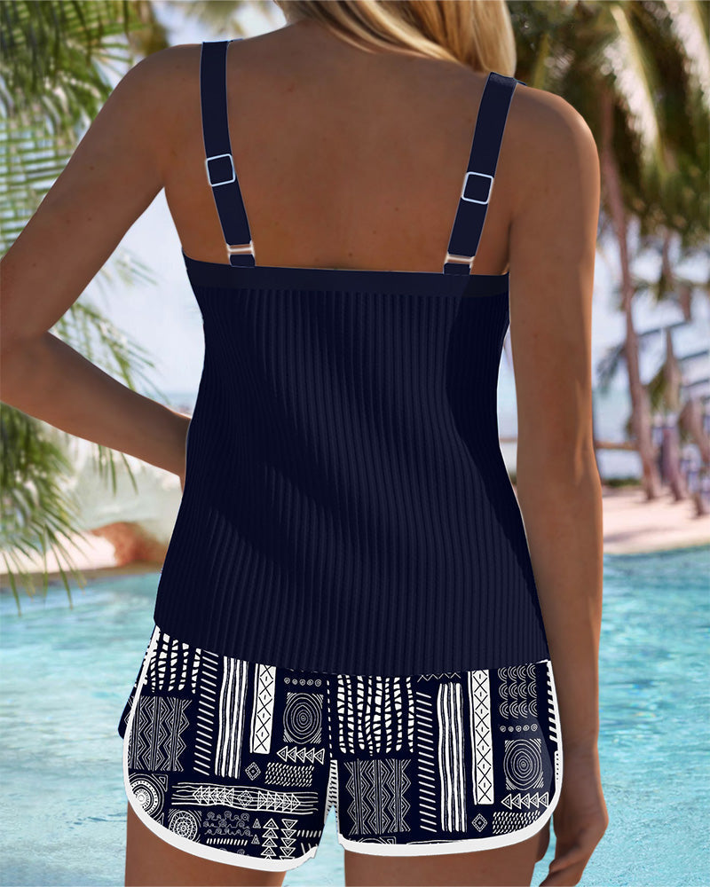 Costume da bagno a due pezzi con stampa grafica