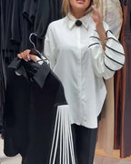 Camicia in contrasto a maniche lunghe
