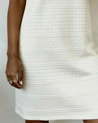 Abito Tre Bottoni Jacquard Dritto