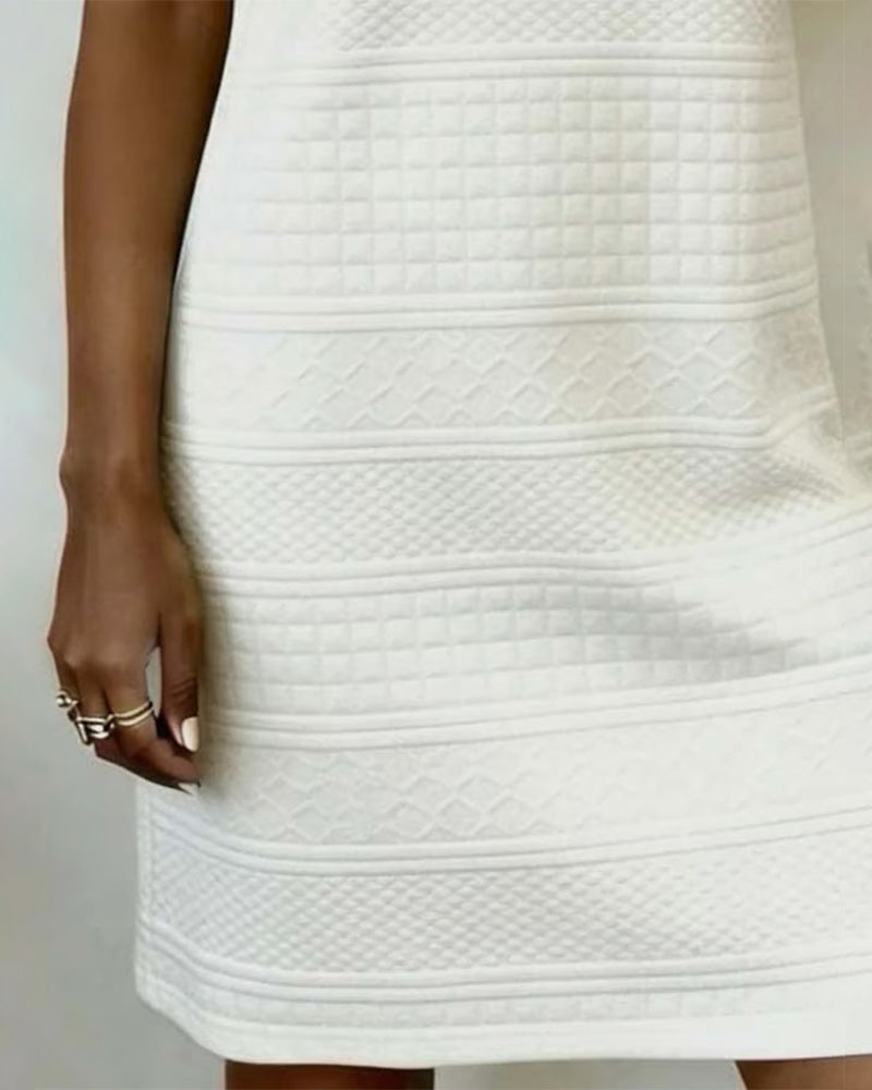 Abito Tre Bottoni Jacquard Dritto