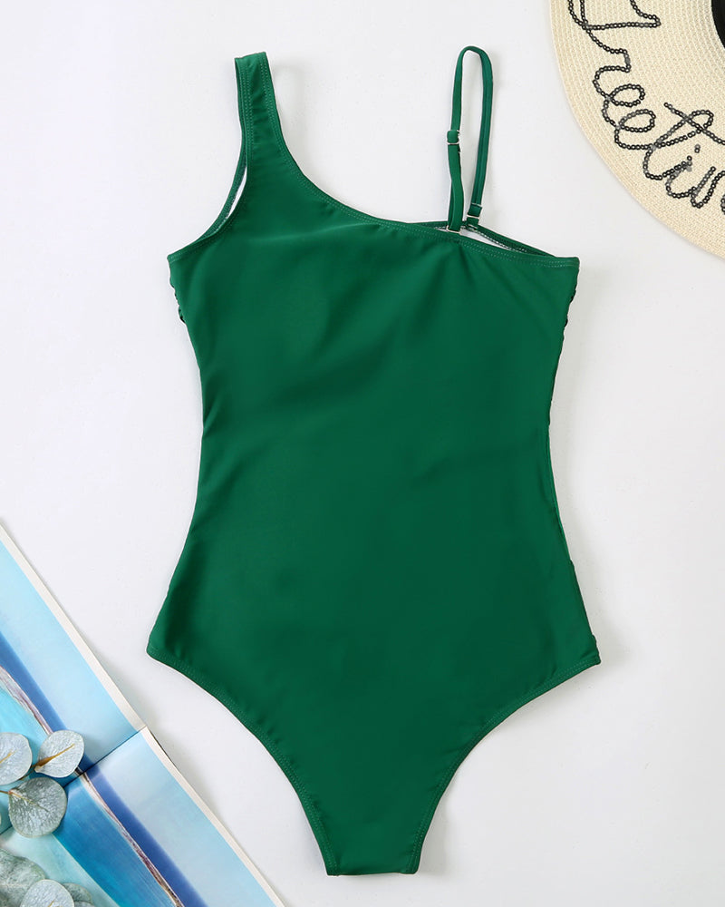 Costume da bagno intero sexy scollato con spalle scoperte