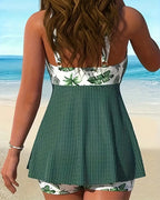 Costume da bagno sexy scollato con reggiseno due pezzi boxer