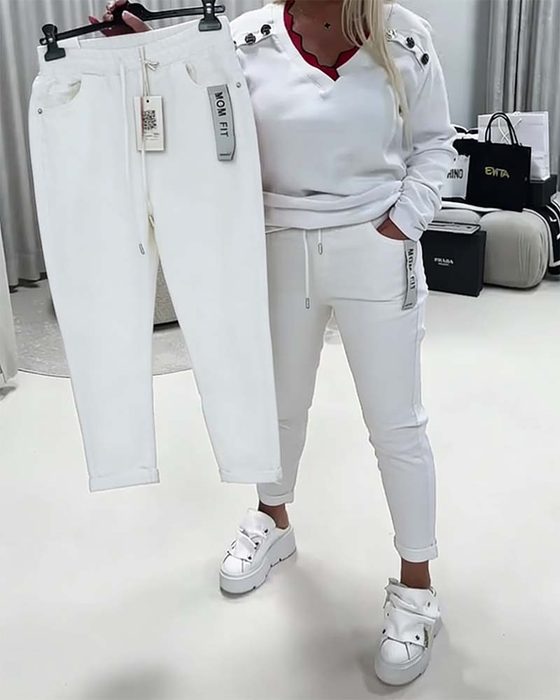 Pantaloni Moda Elastico Coulisse