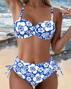 Costume Da Bagno Bikini Sexy A Fiori