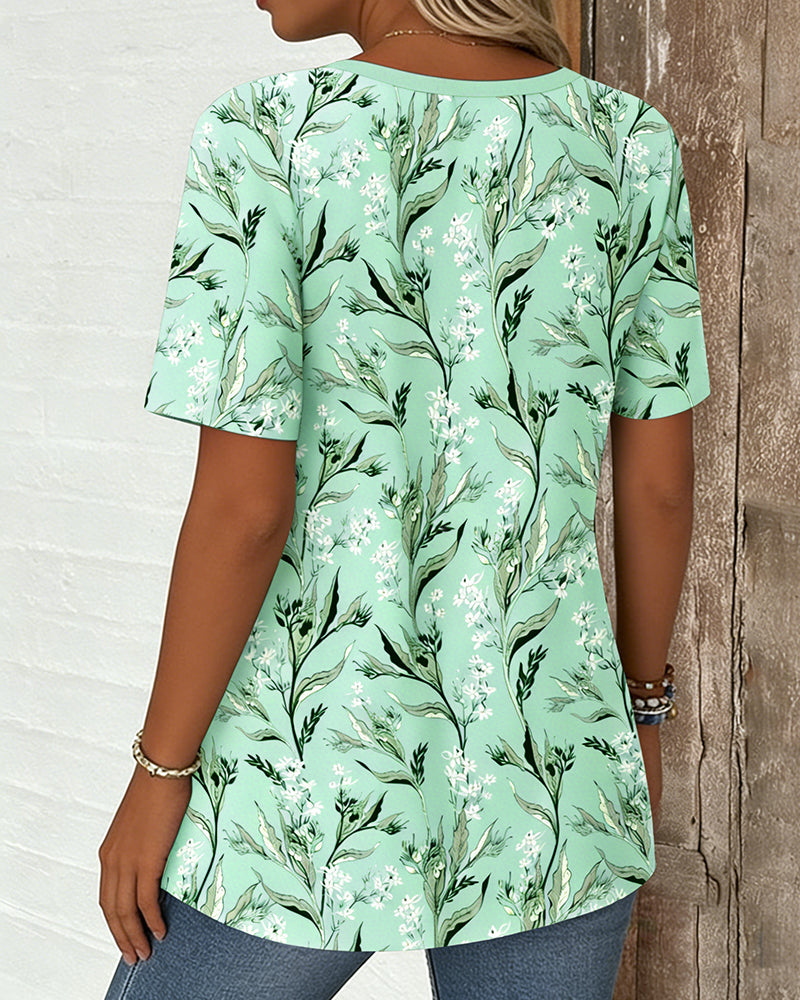 Blusa fresca con scollo a V