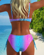 Bikini sexy con stampa leopardata sfumata