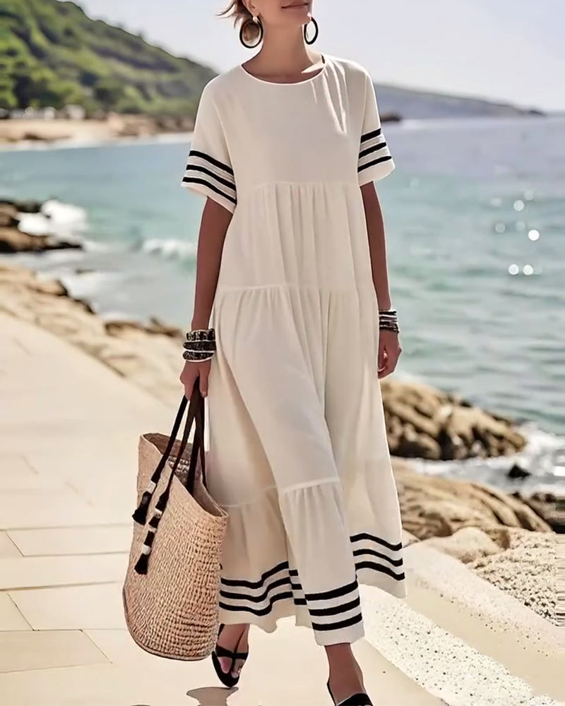 Vestito di Tendenza Vacanze a Maniche Corte