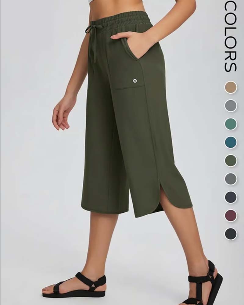 👖 Capri da donna a gamba larga per lo yoga