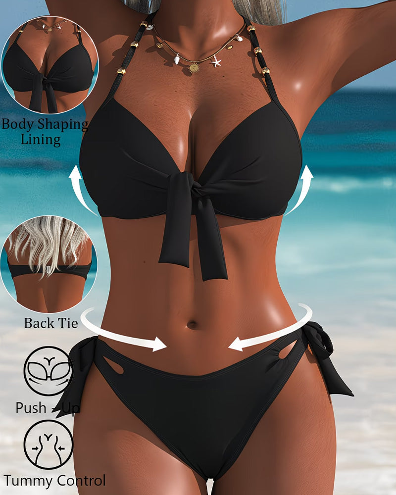 Bikini sexy monopezzo con allacciatura al collo