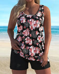 Tankini Due Pezzi con Stampa da Spiaggia