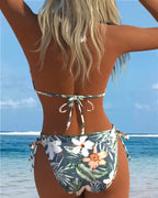 Bikini alla moda con stampa floreale