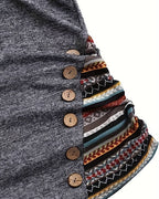 Felpa con cappuccio casual con colore a contrasto